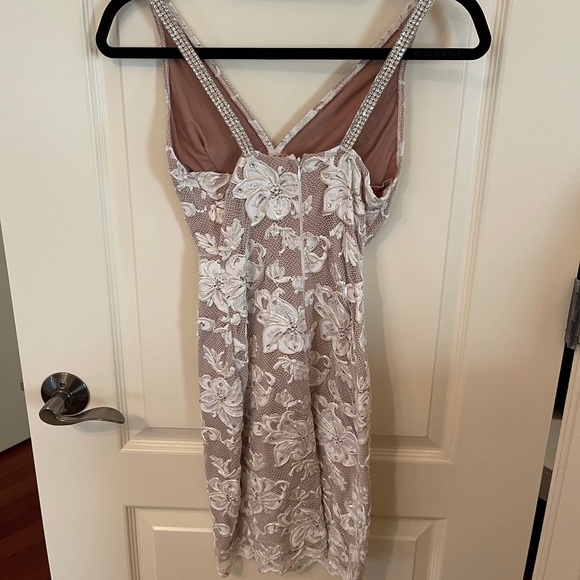 Baccio Couture Zara White Short Cocktail Dress - Picture 4 of 7